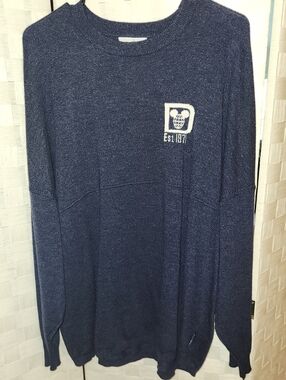 Walt Disney Spirit Jersey Navy Blue Sz L Mens Knit Sweater